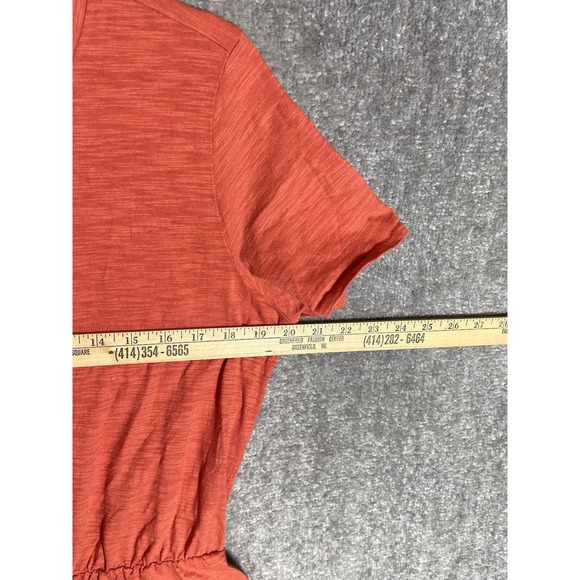 Old Navy Short Sleeve Elastic Waist Mini Dress Womens Size Large Chimayo Red - Picture 6 of 7